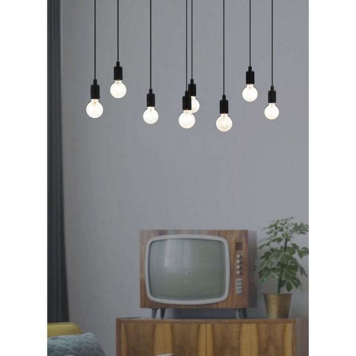 Zwarte industriële hanglamp staal, Katinka