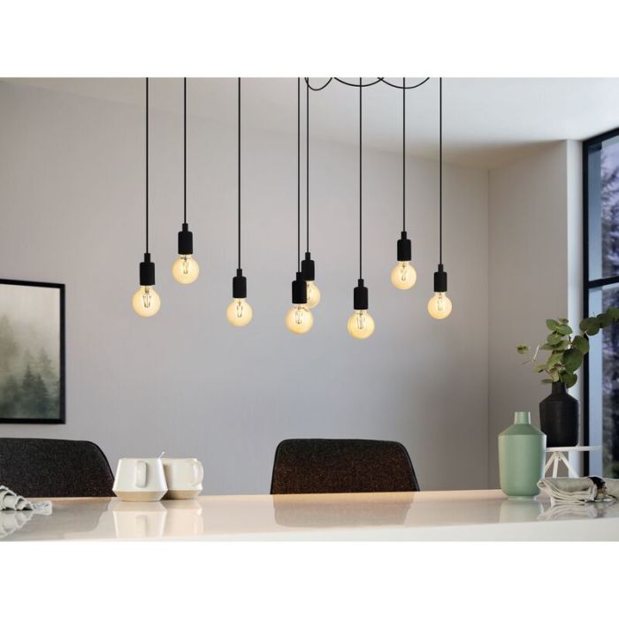 Zwarte industriële hanglamp staal, Katinka