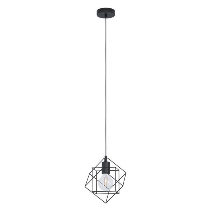 Zwarte industriële hanglamp staal, Aemilius