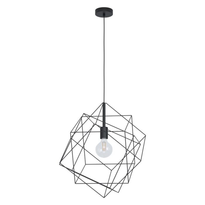 Zwarte industriële hanglamp staal, Aemilius