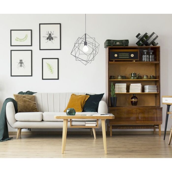 Zwarte industriële hanglamp staal, Aemilius