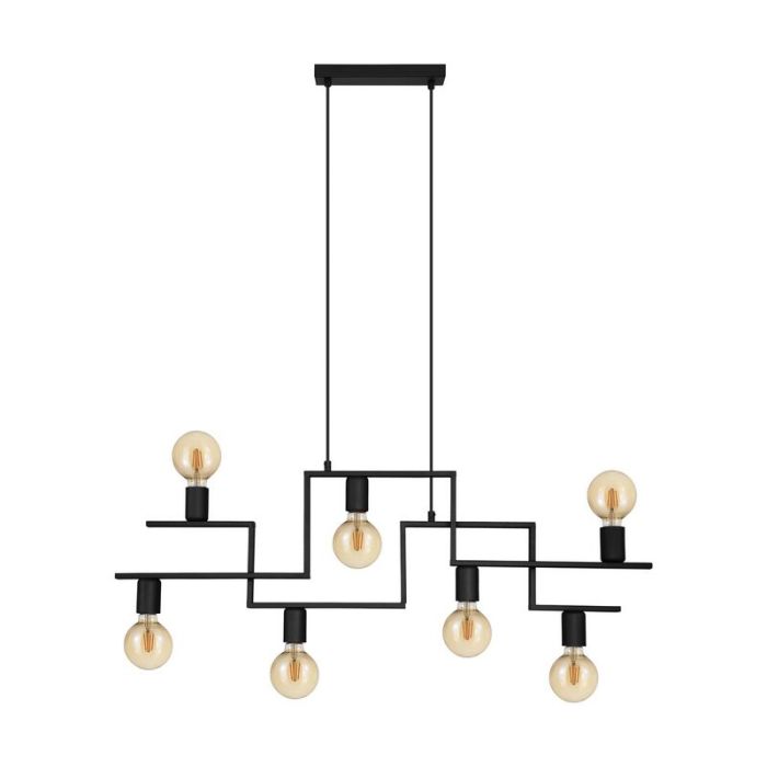 Zwarte retro hanglamp staal, Olga