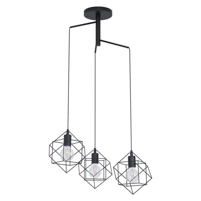 Zwarte industriële hanglamp staal, Aemilius