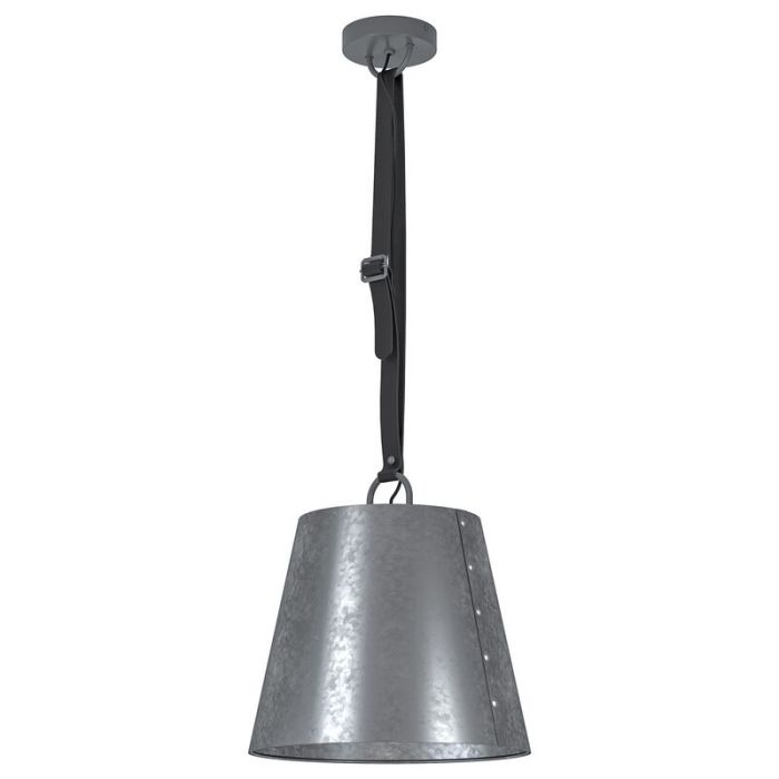 Grijze industriële hanglamp staal, Maichel