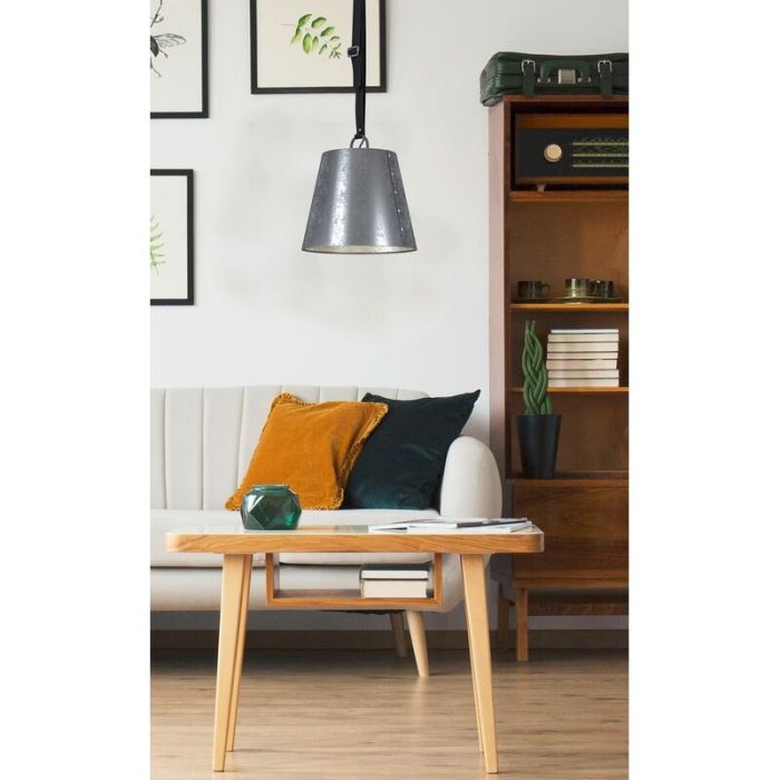 Grijze industriële hanglamp staal, Maichel