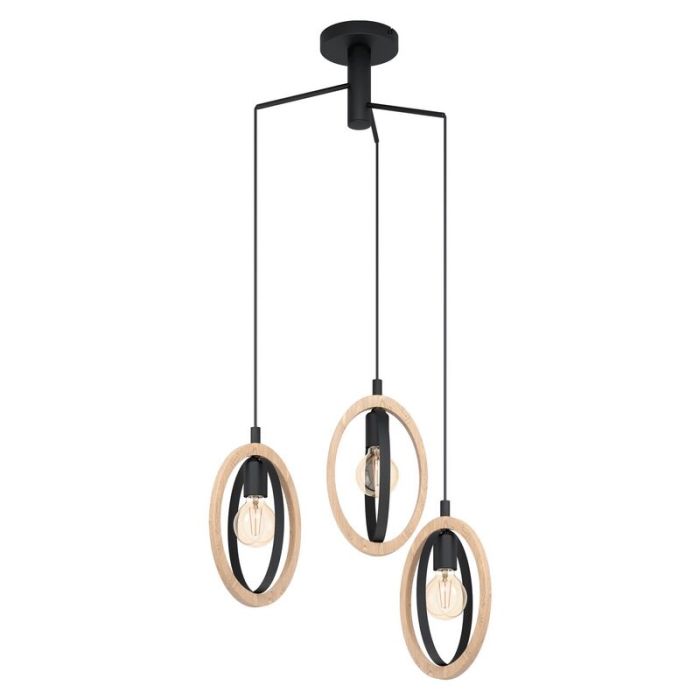 Landelijke hanglamp hout, Angeline