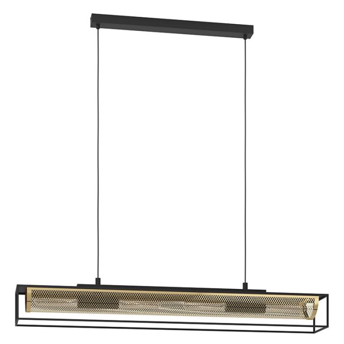 Zwarte industriële hanglamp aluminium, Mauricio