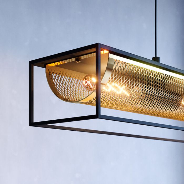Zwarte industriële hanglamp aluminium, Mauricio