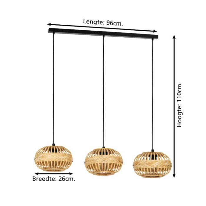 Bruine landelijke hanglamp metaal, Firenze