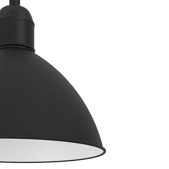 Zwarte industriële hanglamp aluminium, Nuno