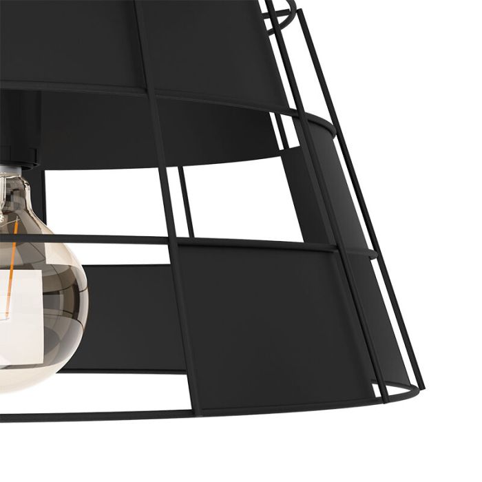 Zwarte hanglamp aluminium, Nelly