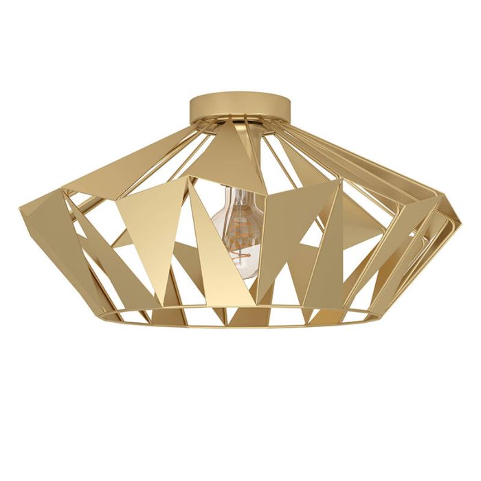 Gouden design plafonnière staal, Charmain