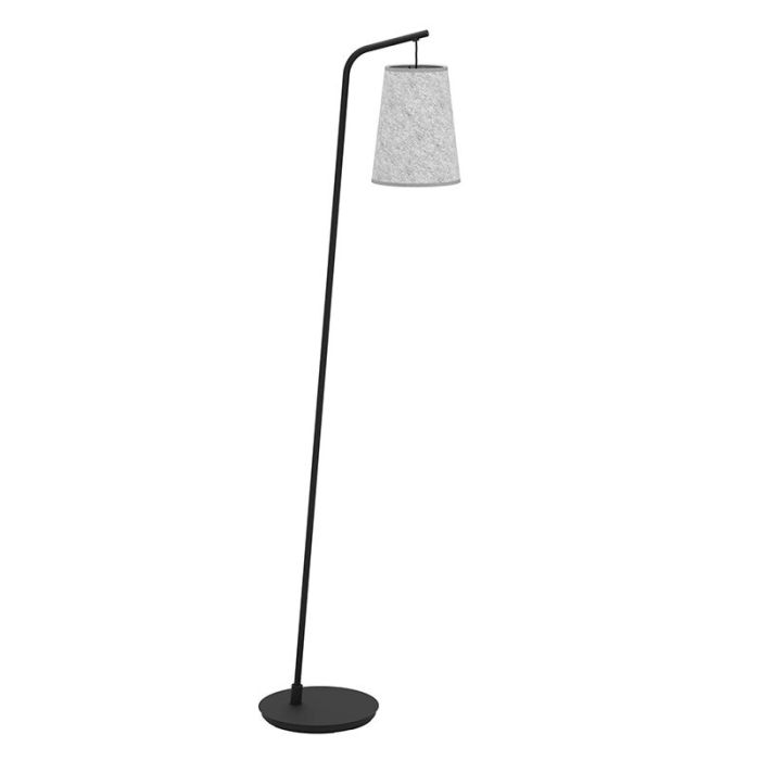 Grijze vloerlamp stof, Allan, met schakelaar