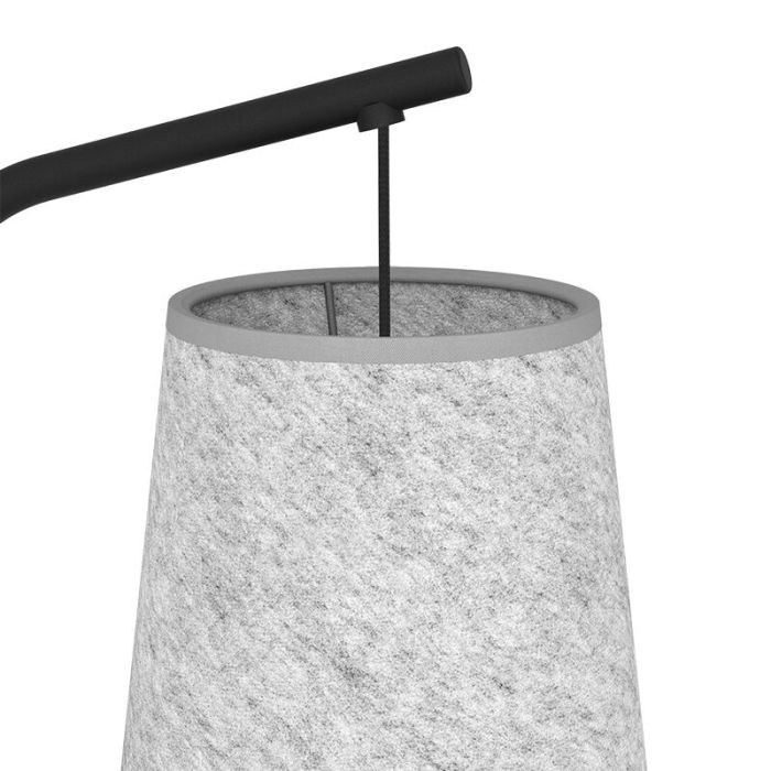 Grijze vloerlamp stof, Allan, met schakelaar