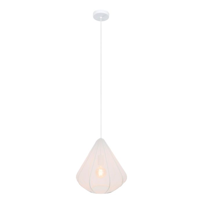 Witte industriële hanglamp staal, Agnese
