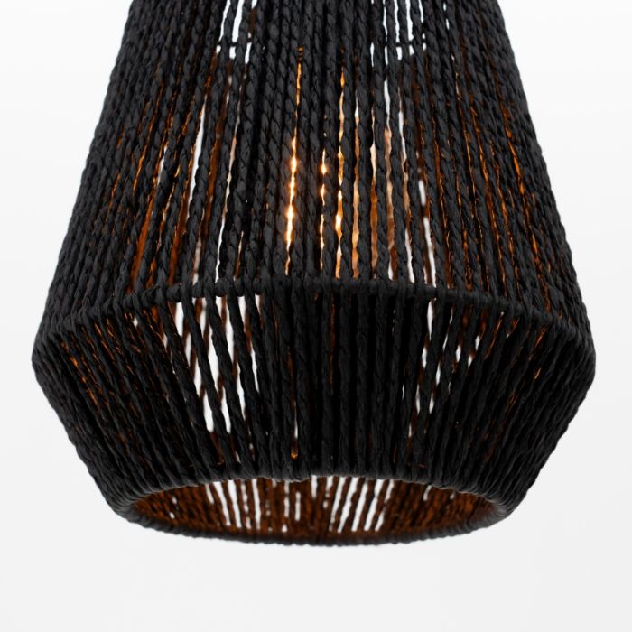 Papieren hanglamp zwart, Caine