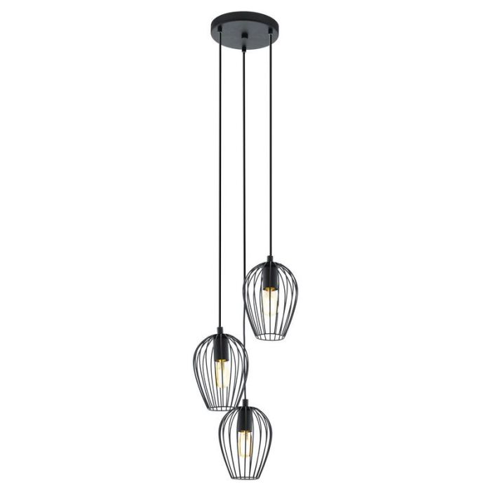 Zwarte industriële hanglamp metaal, Kitana