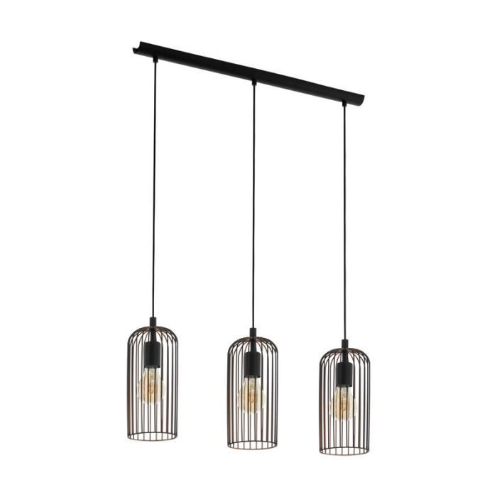 Zwarte industriële hanglamp staal, Silje