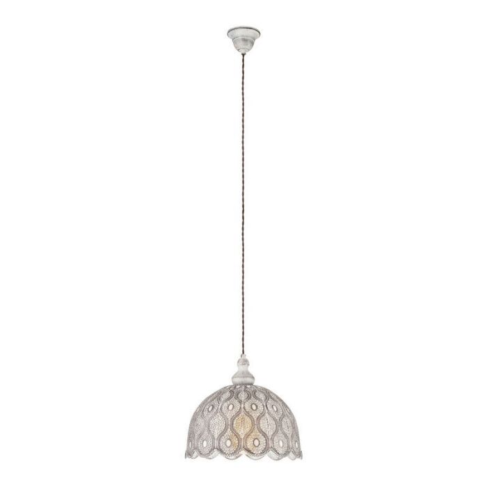 Witte oosterse hanglamp staal, Abdelrahman