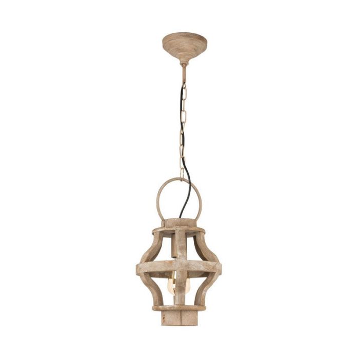 Houten hanglamp bruin, Adriano