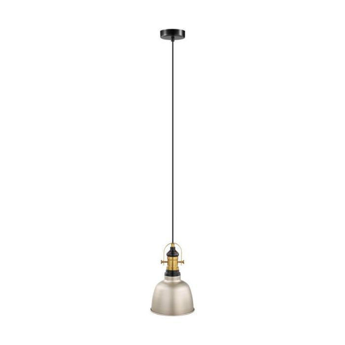 Nikkelen retro hanglamp metaal, Alain