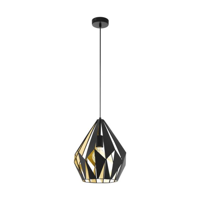 Zwarte moderne hanglamp metaal, Acri