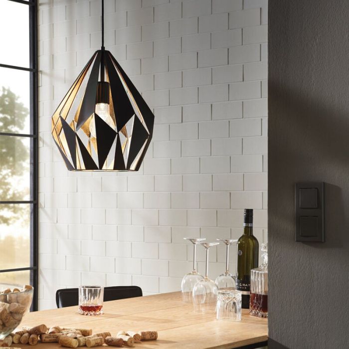 Zwarte moderne hanglamp metaal, Acri