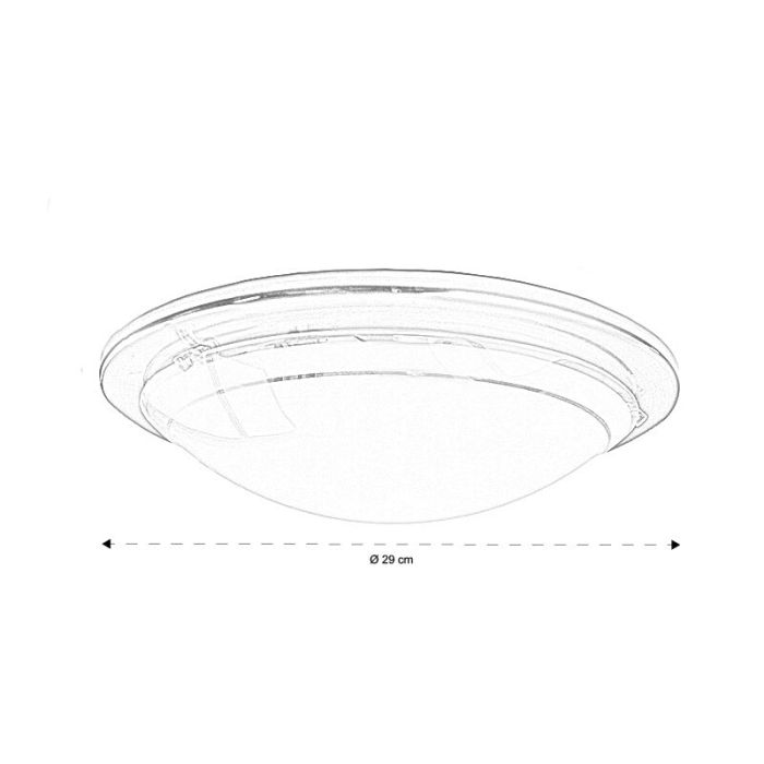Nikkelen plafonnière glas, Agena