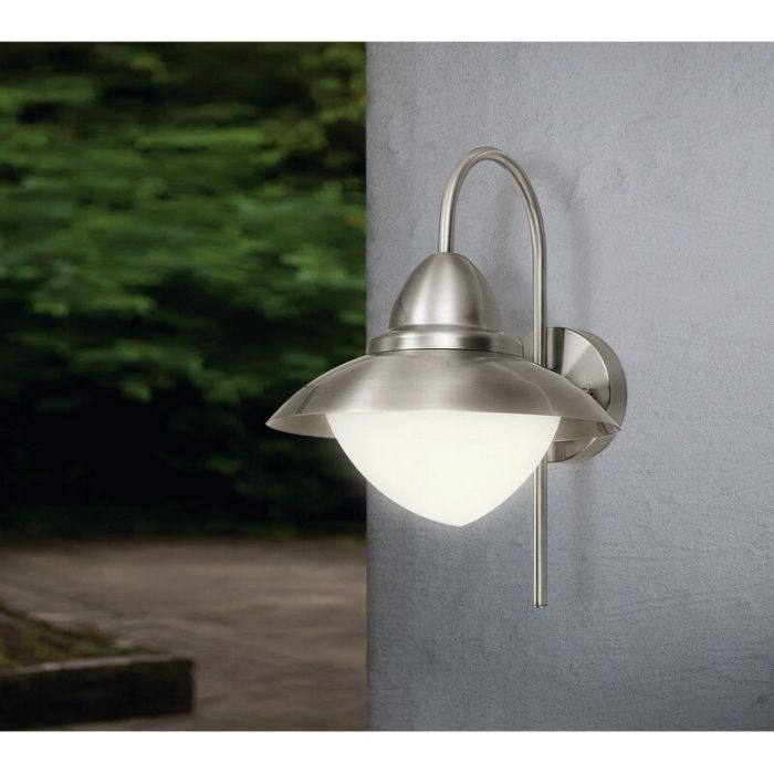 Zilveren klassieke buitenlamp glas, Elayza, IP44