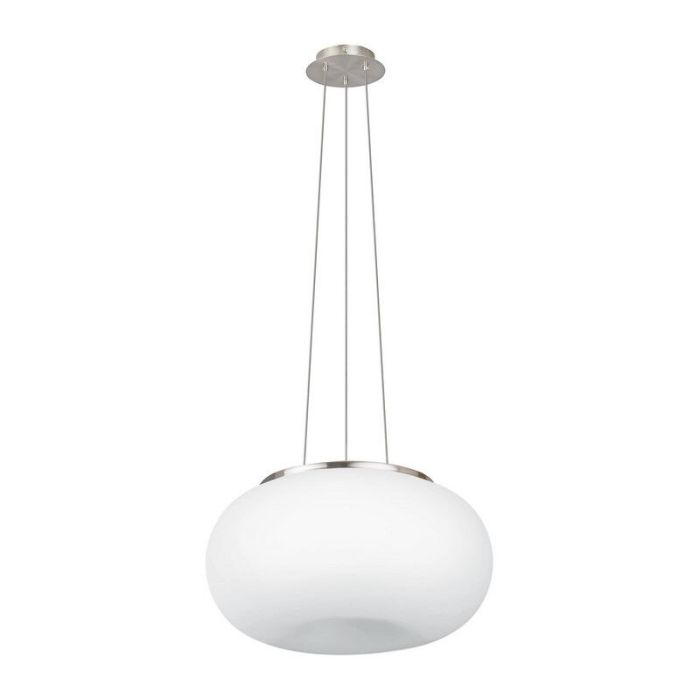 Nikkelen design hanglamp glas, Skyler