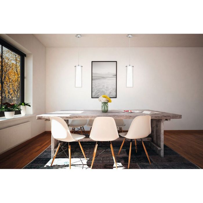 Chromen moderne hanglamp glas, Barceno