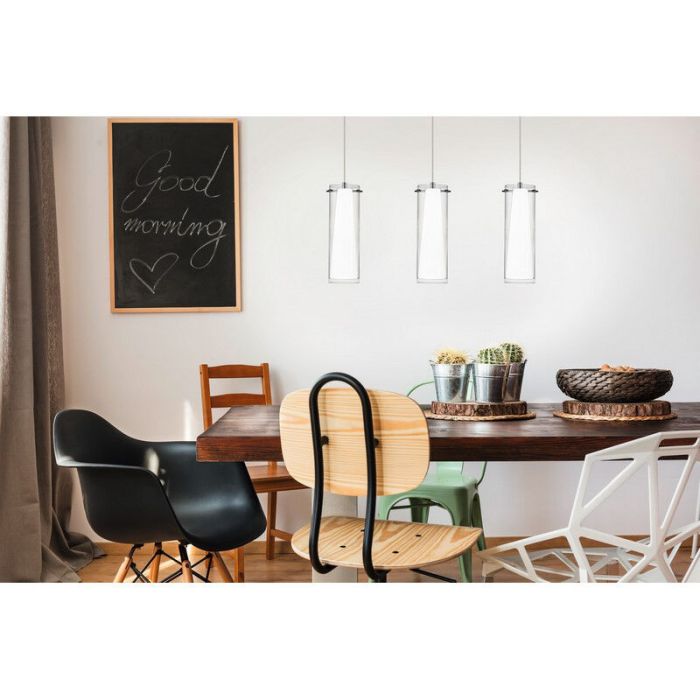 Chromen moderne hanglamp glas, Barceno
