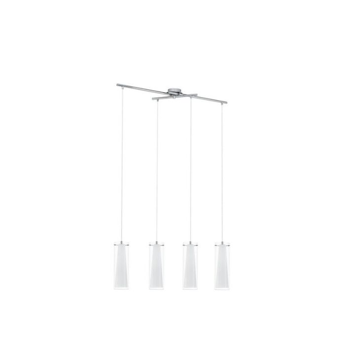 Chromen moderne hanglamp glas, Barceno