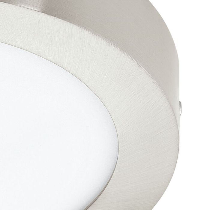 Nikkelen smart plafondlamp kunststof, Geraldo, 16,5W, warm tot koud wit verstelbare LED, IP44