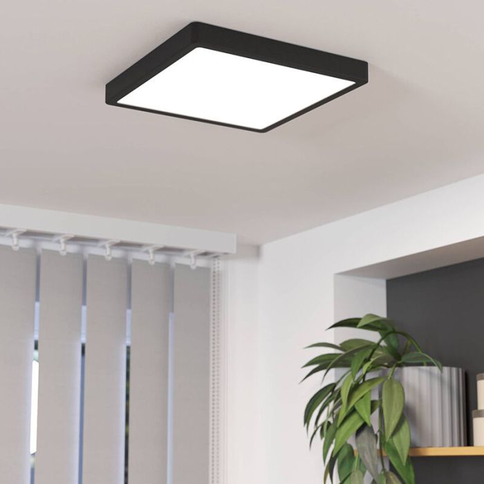 Witte plafonnière kunststof, Geraldo, 20,5W, 3000K LED