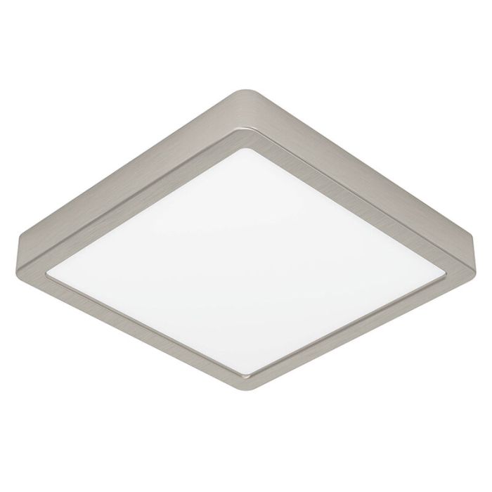 Nikkelen plafonnière kunststof, Geraldo, 17W, 3000K LED