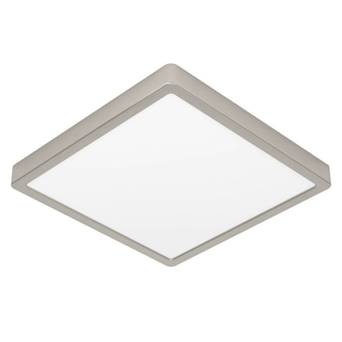 Nikkelen plafonnière kunststof, Geraldo, 20,5W, 3000K LED