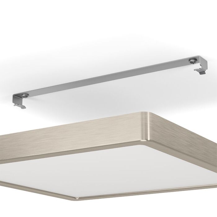 Nikkelen plafonnière kunststof, Geraldo, 20,5W, 3000K LED