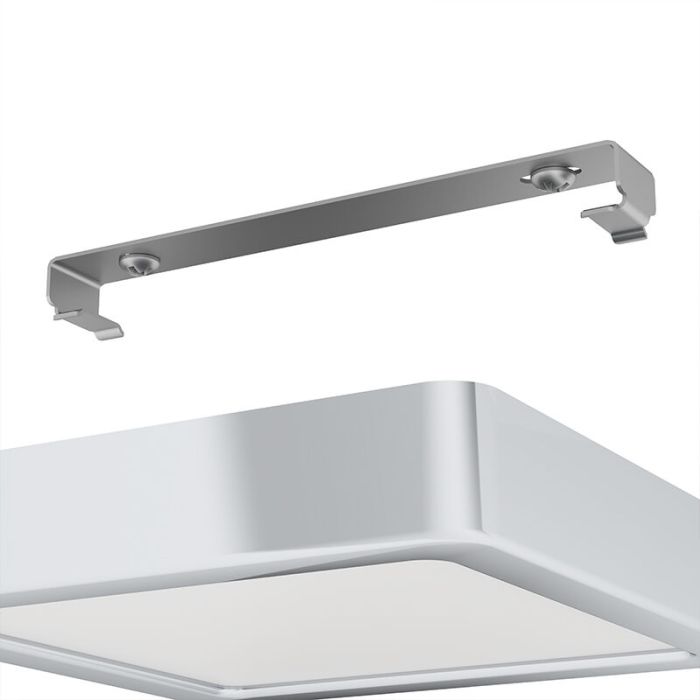 Chromen badkamer plafondlamp kunststof, Geraldo, 11W, 3000K LED, IP44