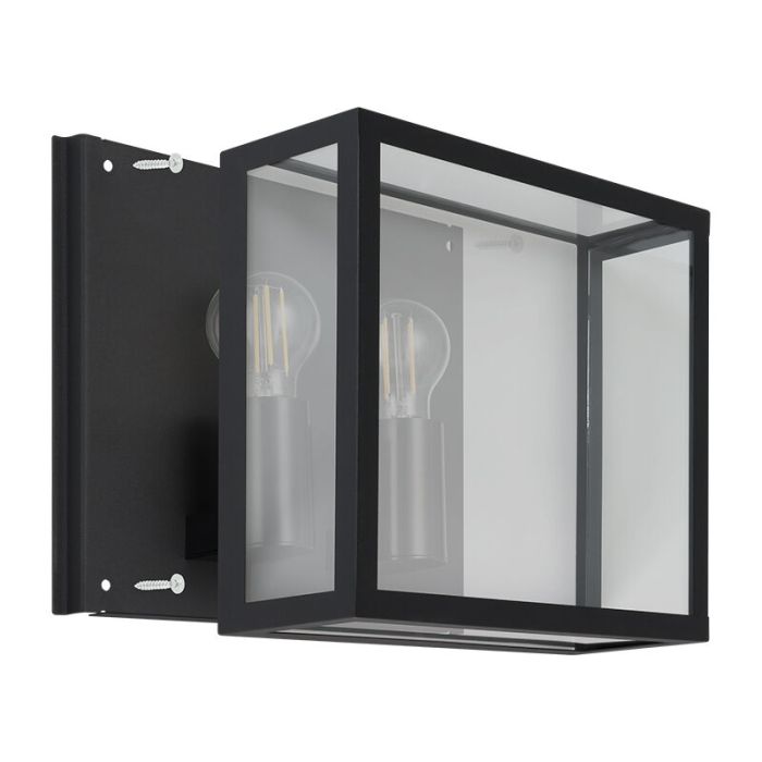 Zwarte moderne buitenlamp aluminium, Alihan, IP44