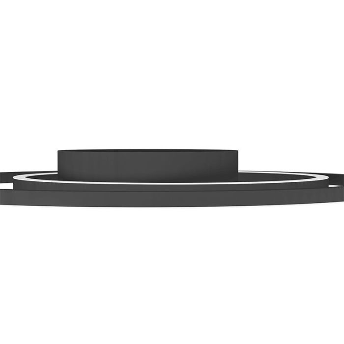 Zwarte moderne smart plafondlamp aluminium, Cecilia, 21,5W, warm tot koud wit verstelbare LED