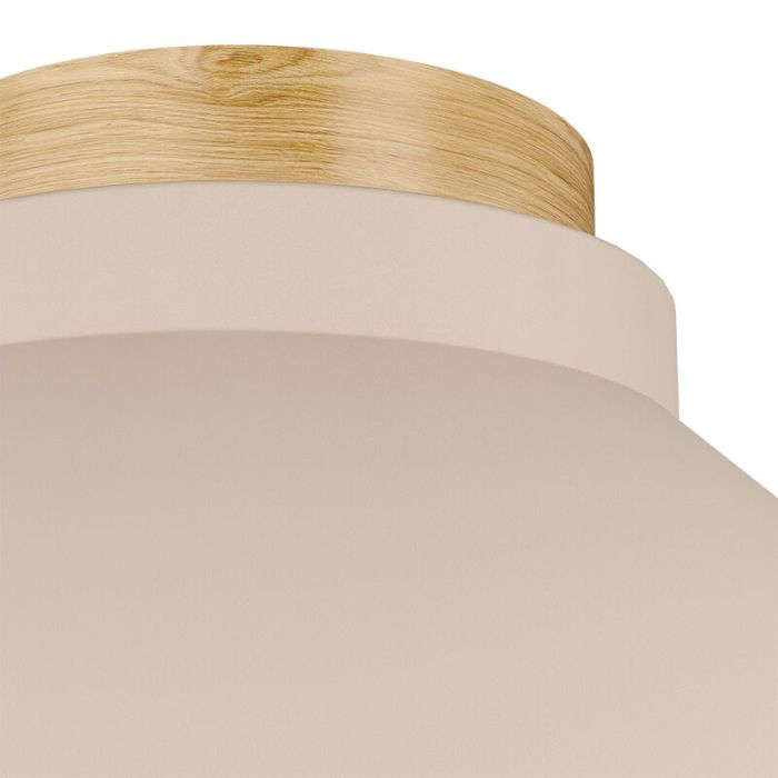 Beige plafondlamp hout, Lucy