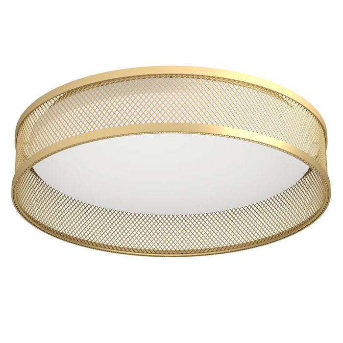 Messing plafonnière staal, Jolene, 20W, 3000K LED