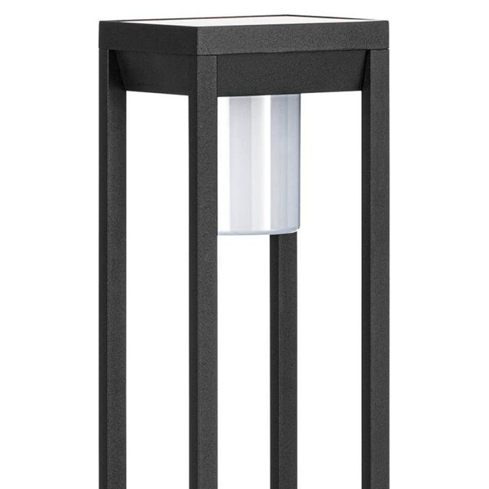 Zwarte moderne staande buitenlamp op zonne-energie aluminium, Kwame, 3,7W, 4000K LED, IP44