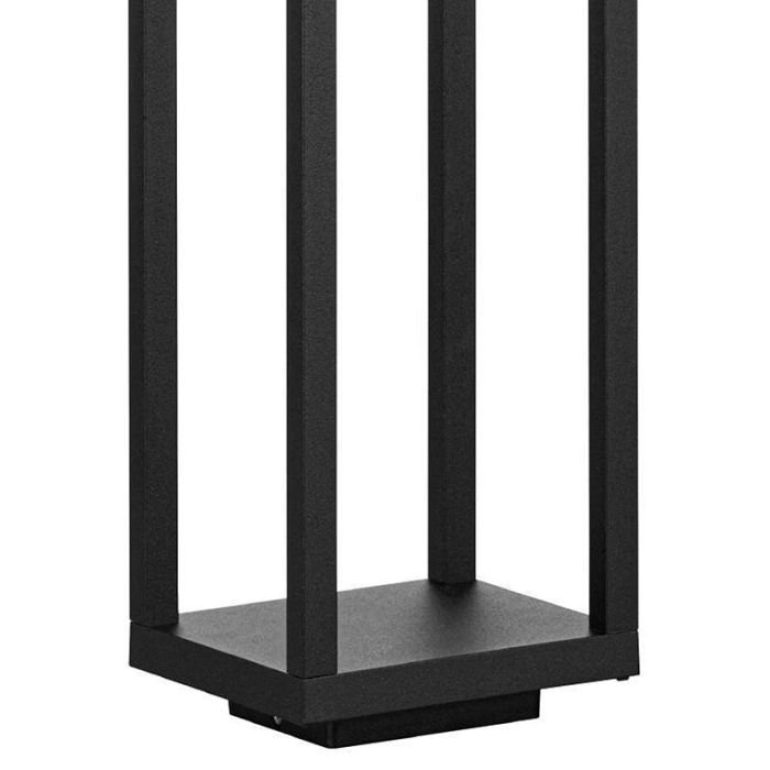 Zwarte moderne staande buitenlamp op zonne-energie aluminium, Kwame, 3,7W, 4000K LED, IP44