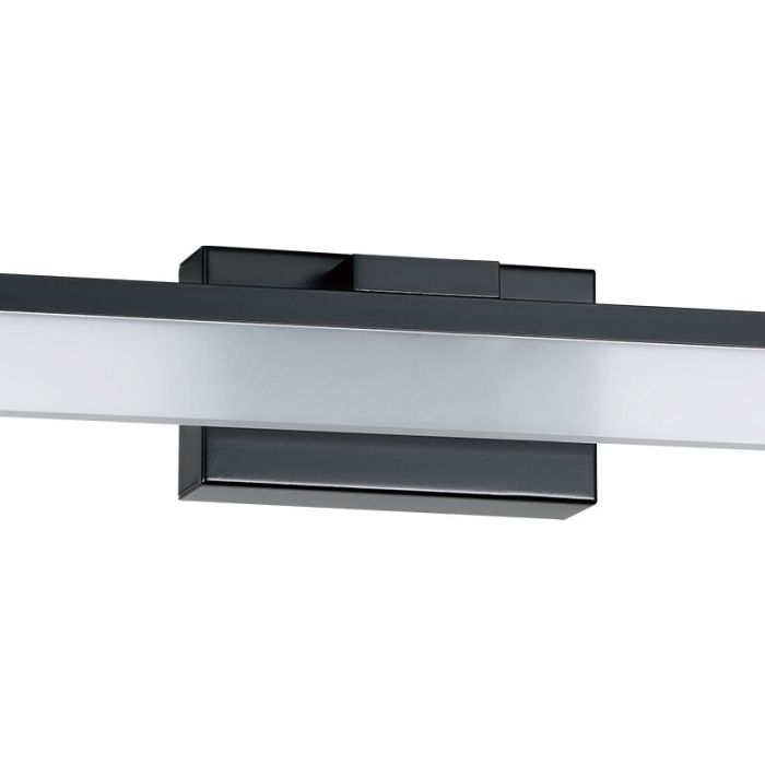 Zwarte moderne badkamer wandlamp aluminium, Michelle, 11W, 3000K LED, IP44