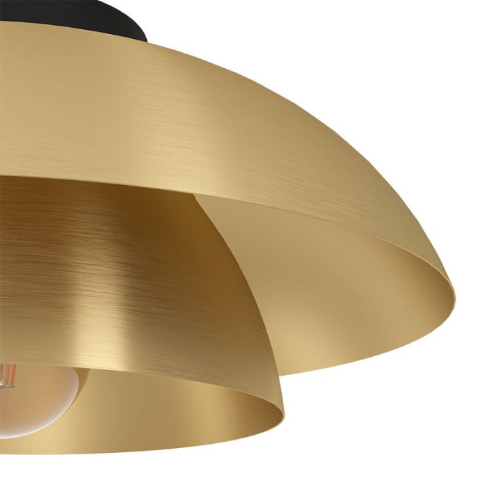 Gouden moderne plafondlamp staal, Chuck