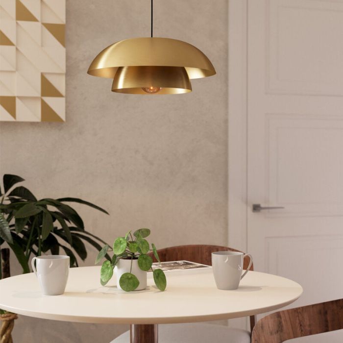 Gouden moderne hanglamp staal, Chuck