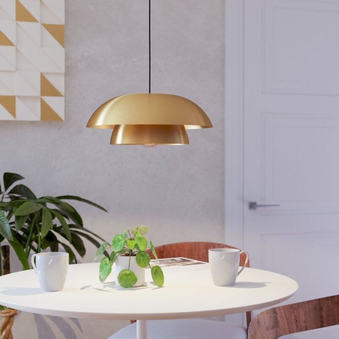 Gouden moderne hanglamp staal, Chuck