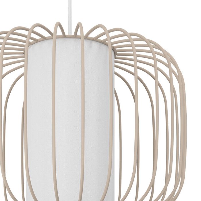 Beige industriële hanglamp aluminium, Safira